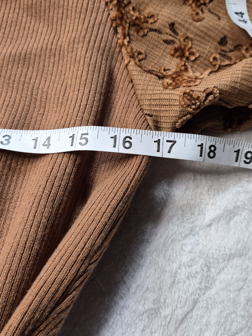 Polagram Chestnut Brown Puff-Sleeve Tie-Waist Midi Dress - Picture 6 of 7